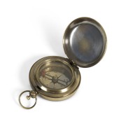 Push Button Compass Small Bronze Kompass